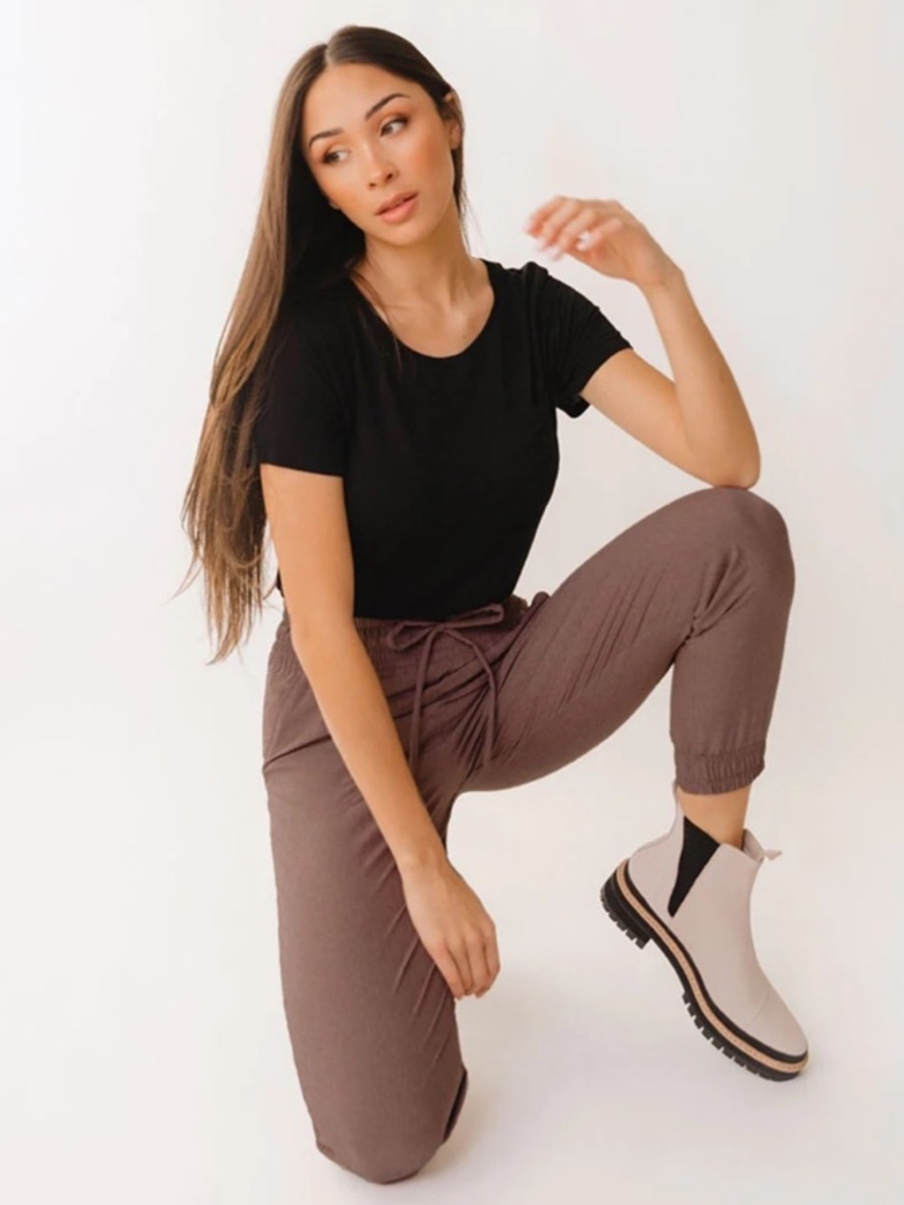 Albion Destination Joggers in Heather Maroon Size S Petite - Picture 2 of 9